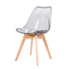 PACK DE 4 Uds de Silla TORRE 4P, madera, transparente, cojín estampado moderno