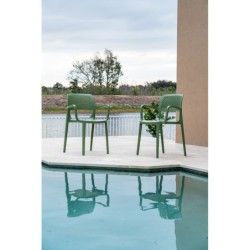 PACK DE 4 Uds de Sillón VERDI, apilable, polipropileno verde