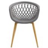 PACK DE 4 Uds de Sillón STRAUSS, metal, polipropileno gris oscuro
