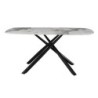 Mesa JAZZ, metal negro, tapa de cristal templado, 160x90 cms