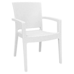 PACK DE 4 Uds de Sillón LIDO, apilable, polipropileno blanco