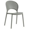 PACK DE 4 Uds de Silla ABANICO, apilable, polipropileno gris