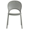 PACK DE 4 Uds de Silla ABANICO, apilable, polipropileno gris