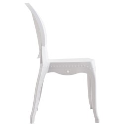 PACK DE 6 Uds de Silla CIBELES, apilable, polipropileno blanco