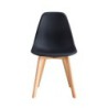 PACK DE 4 Uds de Silla MARAIS, madera, polipropileno negro