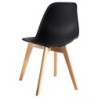 PACK DE 4 Uds de Silla MARAIS, madera, polipropileno negro