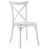 PACK DE 4 Uds de Silla CORFÚ, apilable, tratamiento anti UV, polipropileno blanco