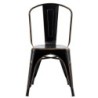 PACK DE 5 Uds de Silla TOL EK VINTAGE, acero, negra