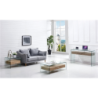 Mesa MARILYN, baja, madera, cristal, 110x55 cms