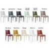 PACK DE 4 Uds de Silla BEYBE, apilable,  polipropileno tórtora