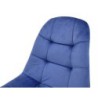 PACK DE 4 Uds de Silla LORENA, madera, tapizada velvet azul