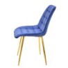 PACK DE 6 Uds de Silla GILDA, metal, dorado, tejido velvet azul
