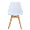 PACK DE 4 Uds de Silla TORRE 4P ( SU ), madera, polipropileno y cojín blanco