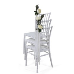 PACK DE 4 Uds de Silla CHIAVARI NEW, apilable, polipropileno blanco