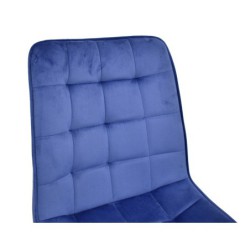 PACK DE 6 Uds de Silla GILDA, metal, dorado, tejido velvet azul