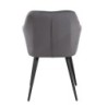 PACK DE 2 Uds de Sillón ROLANDO, metal, tapizado velvet 21 gris oscuro