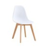 PACK DE 4 Uds de Silla MARAIS, madera, polipropileno blanco
