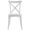PACK DE 4 Uds de Silla CORFÚ, apilable, tratamiento anti UV, polipropileno blanco