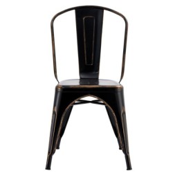 PACK DE 5 Uds de Silla TOL EK VINTAGE, acero, negra