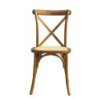 PACK DE 2 Uds de Silla CROSS SX, madera de haya, nogal, asiento de ratán