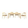 Mesa TRANSILVANIA, madera natural, 180 x 75 cms