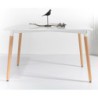 Mesa NURY, madera, tapa lacada blanca, 120 x 80 cms