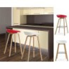 PACK DE 4 Uds de Taburete AWAK (TO), madera curvada, asiento polipropileno blanco