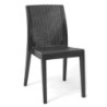 PACK DE 4 Uds de Silla GLADY, apilable, polipropileno antracita