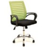 Sillón de oficina SUNSET, negro, gas, basculante, malla verde pistacho, tejido negro