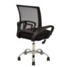 Sillón de oficina FISS NEW (M), negro, gas, basculante, malla y tejido negro