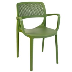 PACK DE 4 Uds de Sillón VERDI, apilable, polipropileno verde