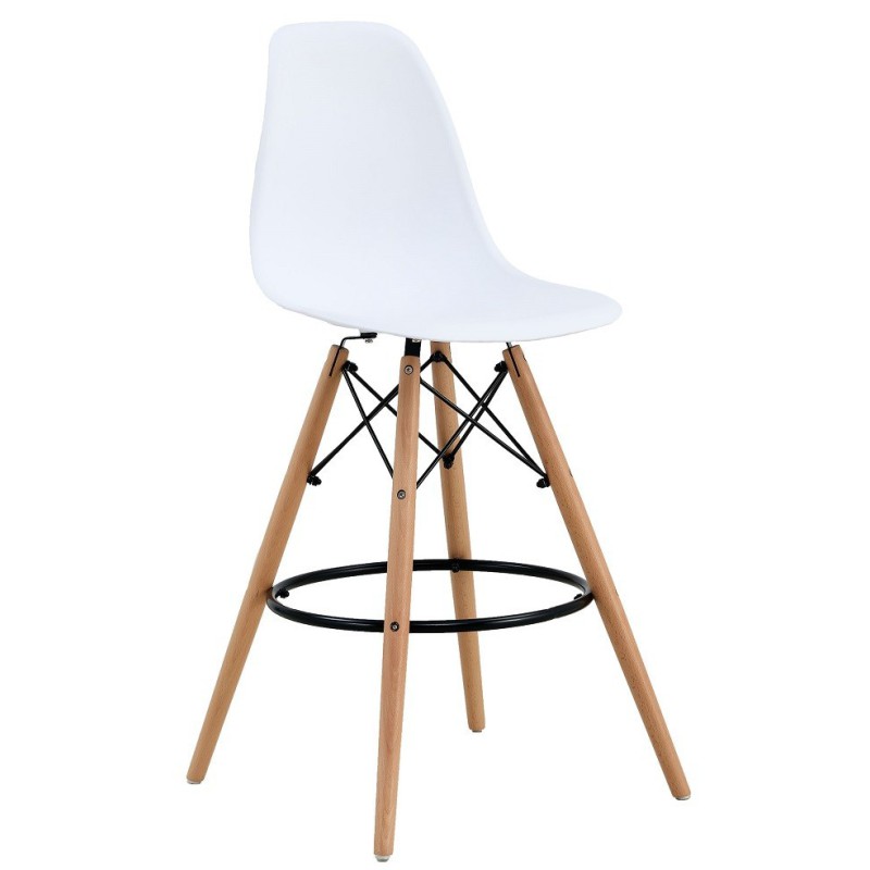 PACK DE 4 Uds de Taburete STAR (SU), madera, carcasa blanca