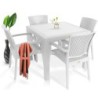 PACK DE 4 Uds de Sillón LIDO, apilable, polipropileno blanco