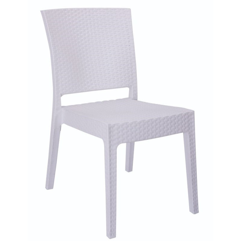 PACK DE 4 Uds de Silla LIDO, apilable, polipropileno blanco