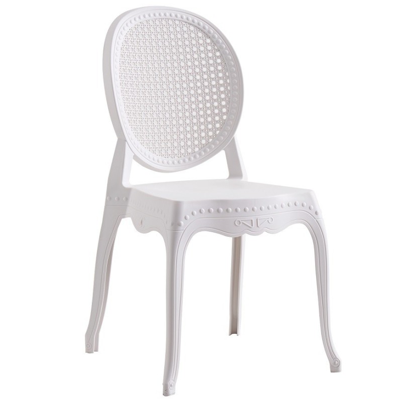 PACK DE 6 Uds de Silla CIBELES, apilable, polipropileno blanco