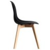 PACK DE 4 Uds de Silla MARAIS, madera, polipropileno negro