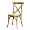 PACK DE 2 Uds de Silla CROSS SX, madera de haya, nogal, asiento de ratán