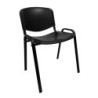 PACK DE 4 Uds de Silla NIZA, chasis negro y plástico negro