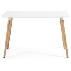 Mesa NURY, madera, tapa lacada blanca, 120 x 80 cms