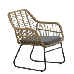 Sillón KROYA, metal, ratán...