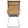 PACK DE 2 Uds de Sillón de oficina OLIVER, fijo de patín, cromado, similpiel marrón claro