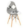 PACK DE 4 Uds de Silla STAR, madera, tejido patchwork combi bgn