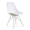 PACK DE 4 Uds de Silla BELLA NEW BBB, base blanca, carcasa y cojín blanco