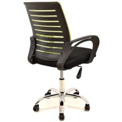 Sillón de oficina SUNSET, negro, gas, basculante, malla verde pistacho, tejido negro