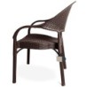 PACK DE 4 Uds de Sillón TORREMOLINOS, apilable, polipropileno marrón chocolate