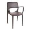 PACK DE 4 Uds de Sillón VERDI, apilable, polipropileno antracita
