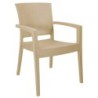 PACK DE 4 Uds de Sillón LIDO, apilable, polipropileno capuccino