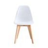 PACK DE 4 Uds de Silla MARAIS, madera, polipropileno blanco