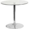 Mesa BERNIE 70R, cromada, cristal templado 70 cms diámetro