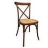 PACK DE 2 Uds de Silla CROSS SX, madera de haya, nogal, asiento de ratán